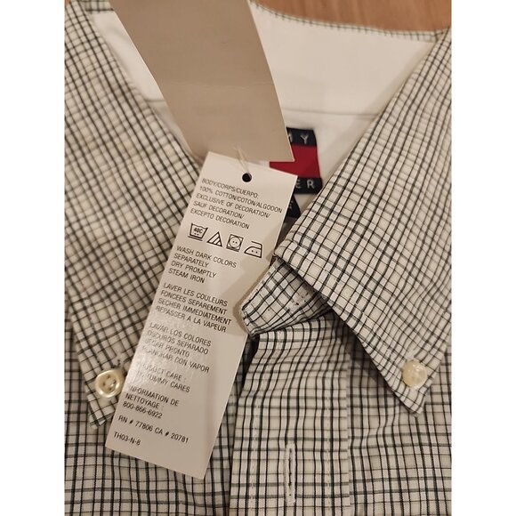 new vintage TOMMY HILFIGER Mens size XXL Long Sleeve cotton casual dress Shirt - Picture 5 of 5